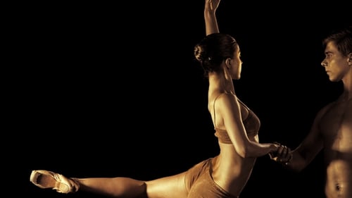 Professional, Emotional Ballet Dancers on Dark Smoke Scene Performed By Sexual Couple with Golden