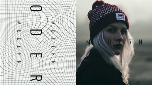 Dynamic Grid Opener with Abstract Wavy Lines