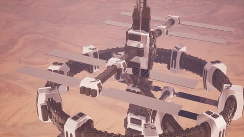 Colony on Mars Planet