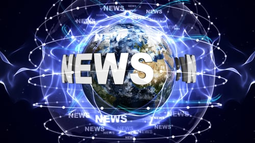 NEWS Texte et Terre, Animation, Arrière-plan, Boucle