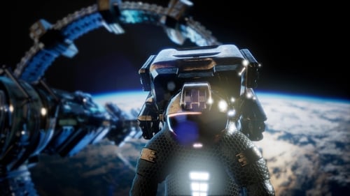 Astronaut and International Space Station