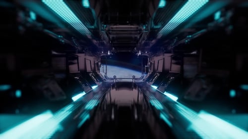 Balade dans un tunnel de vaisseau spatial