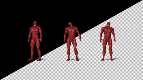 Superhero With Red Suit