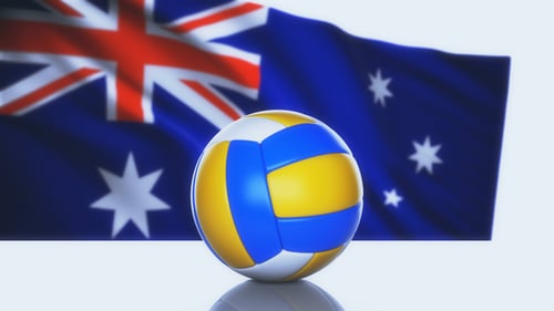 Volleyball Ball with Australia Flag