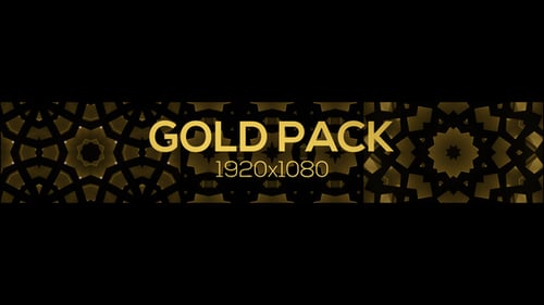 Seamless Gold Geometric Pattern Looping Background