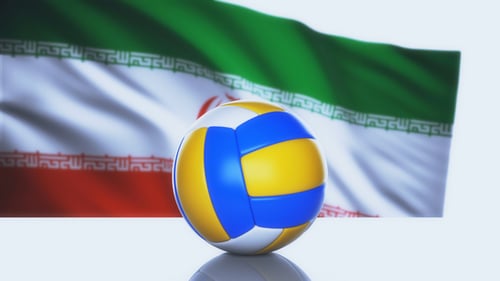 Volleyball Ball with Iran Flag