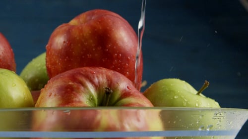 Washing of Fresh Colorful Fruit