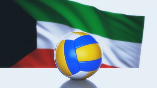 Volleyball Ball with Kuwait Flag