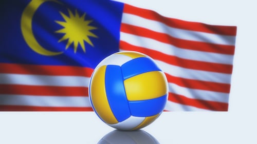 Ballon de volley-ball avec drapeau