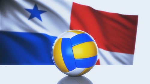 Volleyball Ball with Panama Flag