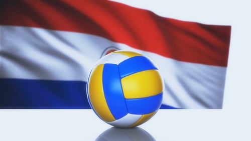 Volleyball Ball with Paraguay Flag