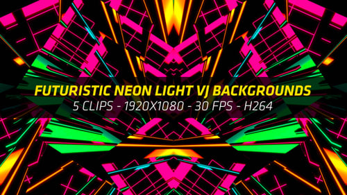 Futuristische Neonlicht-VJ-Hintergründe