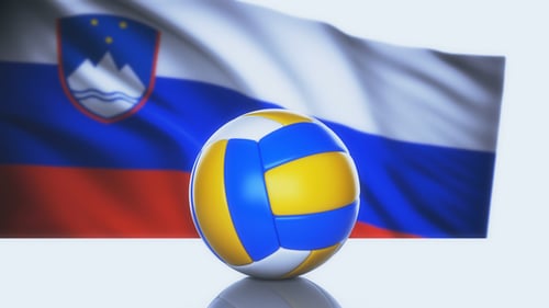 Volleyball Ball with Slovenia Flag