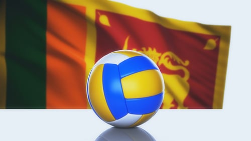 Ballon de volleyball avec drapeau du Sri Lanka