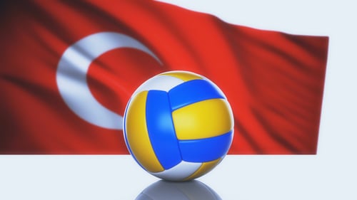 Ballon de volley-ball drapeau Turquie