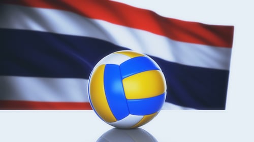 Volleyball Ball with Thailand Flag