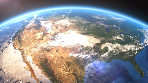 4K Earth Close Up North America