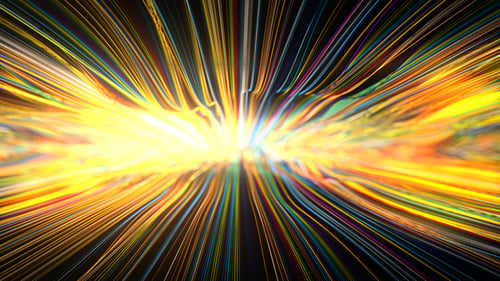 Nahtlose 4K-Schleife mit bunten Lichtstreifen