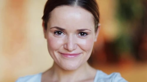 Woman Smiling Face Close Up