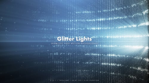 Shimmering Blue Glitter Lights Abstract Loop Background