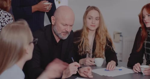 Business Team Having a Meeting in an Office