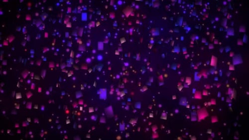 Colorful Purple Confetti Falling Animation Particle Background Seamles Loopable Animation 4K