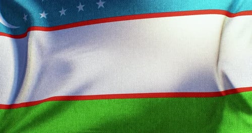 Realistic Waving Uzbekistan Flag for National and Corporate Events