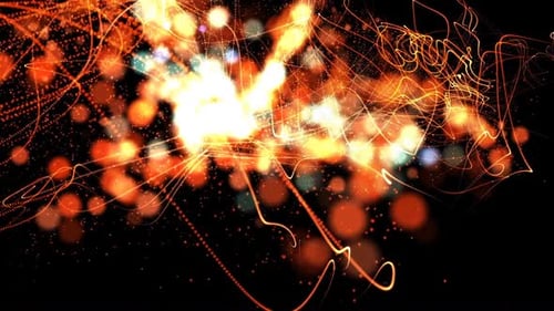 Dynamic Luminous Particle Trails Abstract Background