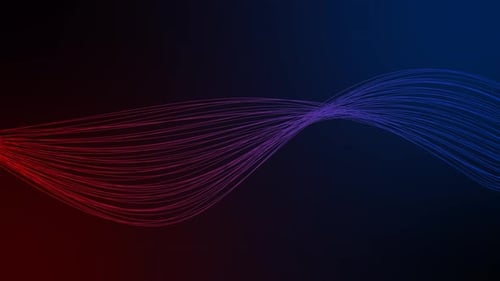 Blue Red Line Wave Motion Animated Background