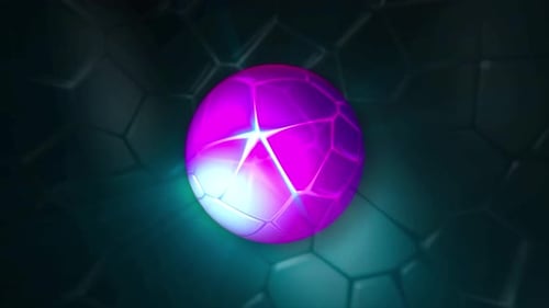 Abstract Glowing Geometric Sphere Loop