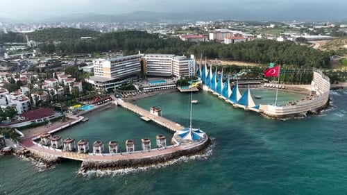 Summer Hotels on the beach aerıal vıew 4 K