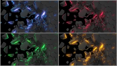 Futuristic Shatter Reveal Transition