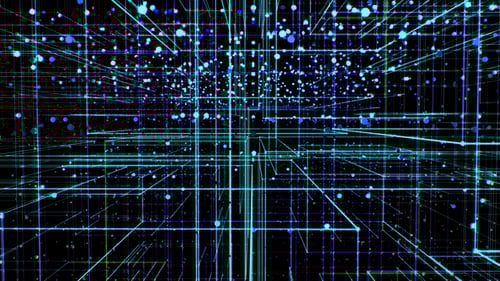 Futuristic Digital Grid Network Lines Background Loop
