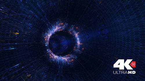 Hi Tech Abstract Tunnel Dark Blue