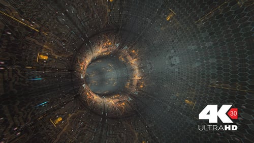 Hi Tech Abstract Tunnel Dark