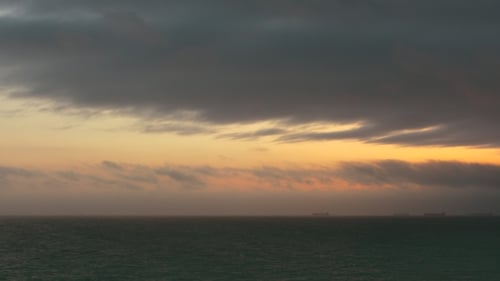 Amazing Clouds Over Sea. Removed All Birds