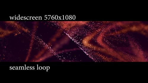 Widescreen Seamless Loop of Abstract Glowing Particle Trails