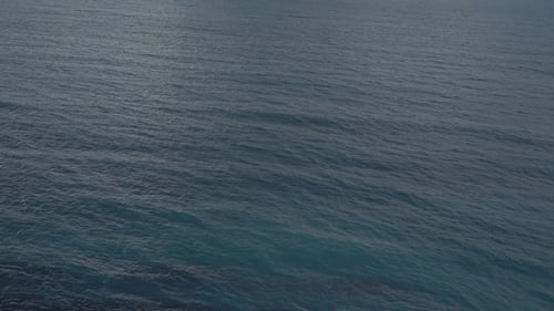 Aerial View of Calm Blue Open Ocean