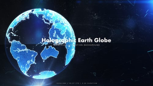Holographische Erdkugel im Weltraum
