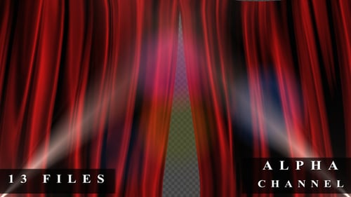 Red Velvet Curtain Animated Stage Transitions Pack