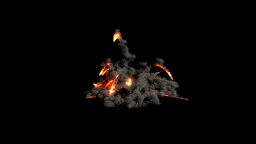 Realistic Ground Explosion VFX with Smoke and Fire