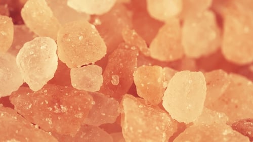 Close-up of Himalayan Pink Salt Crystals