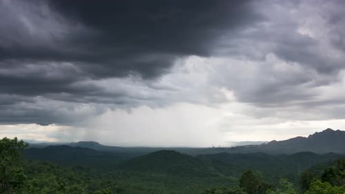 Gewitter am Horizont Zeitraffer Riesenstürme.