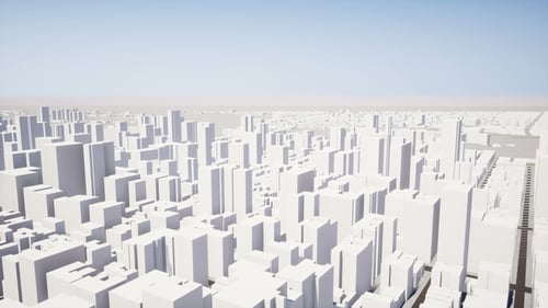 Camera Flight Through 3D City