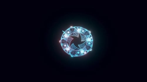 Mechanical Blade Iris Diaphragm Aperture Hologram Rotating 4k