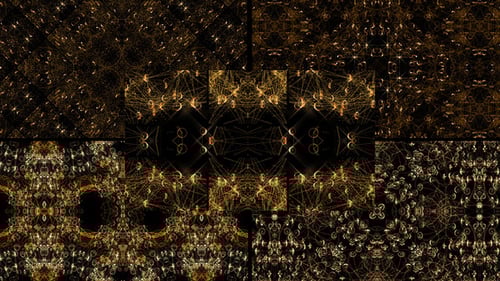 Golden Geometric Kaleidoscope Looped Backgrounds