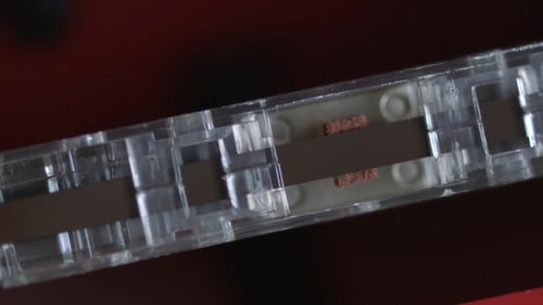 Close Up of a Vintage Cassette Tape Player