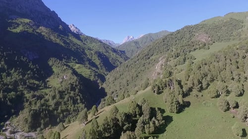 Mountains of Asia summer Aerial video