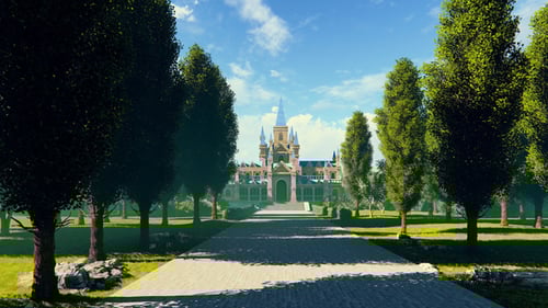 Royal Castle And Big Trees