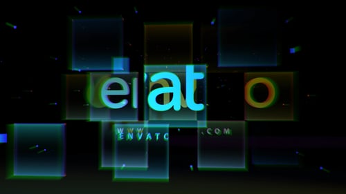 Vibrant Futuristic Logo Reveal with Geometric Cubes and Digital Particles